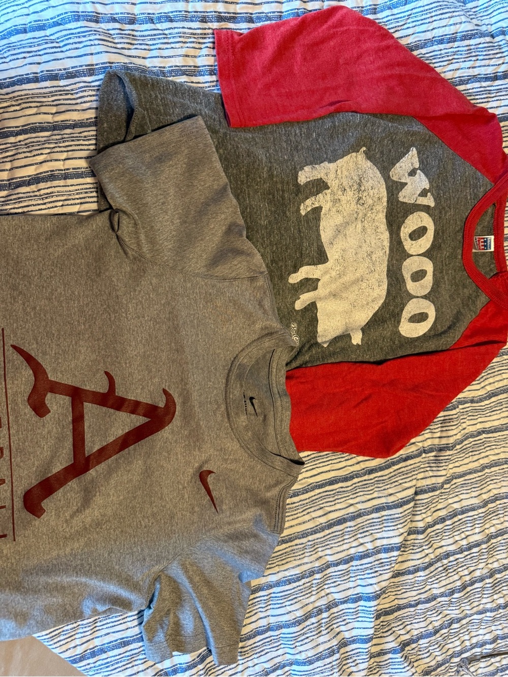 Kids Gray & Red Arkansas Razorback Short Sleeve Graphic Tee Set